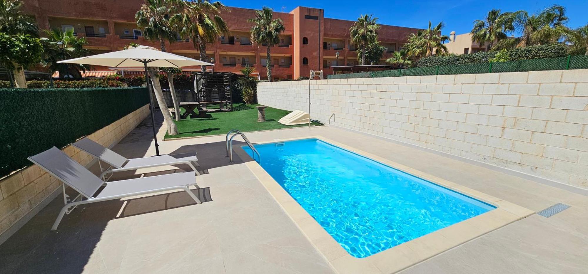 Homes Of Spain, Apartamentos Paraiso Vera Playa, Fatu Hiva, Bajo A Con Piscina Privada En Jardin Privado, Primera Linea De Playa, Wifi Kültér fotó